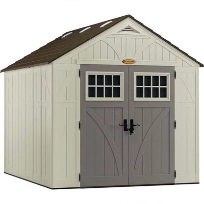 Abri de jardin en résine Suncast Tremont 2,4 m x 3 m avec puits de lumière et plancher inclus