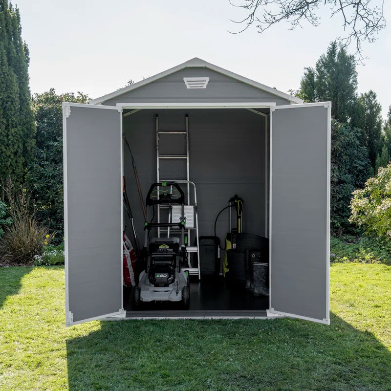 Abri de jardin en métal à toit double pente 1,83 m l. x 2,44 m P.