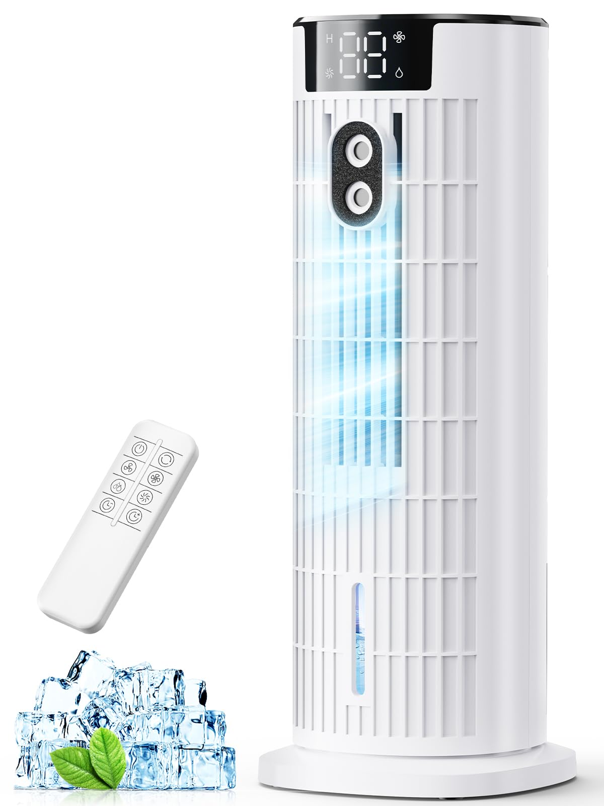 Refroidisseur d'air portable 4-en-1 avec télécommande, fonction brumisateur et minuterie