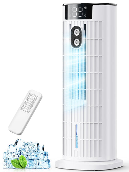 Refroidisseur d'air portable 4-en-1 avec télécommande, fonction brumisateur et minuterie