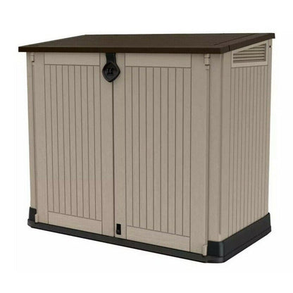 Keter Store It Out Midi Coffre de Rangement de Jardin Extérieur Verrouillable 880L - Beige/Marron