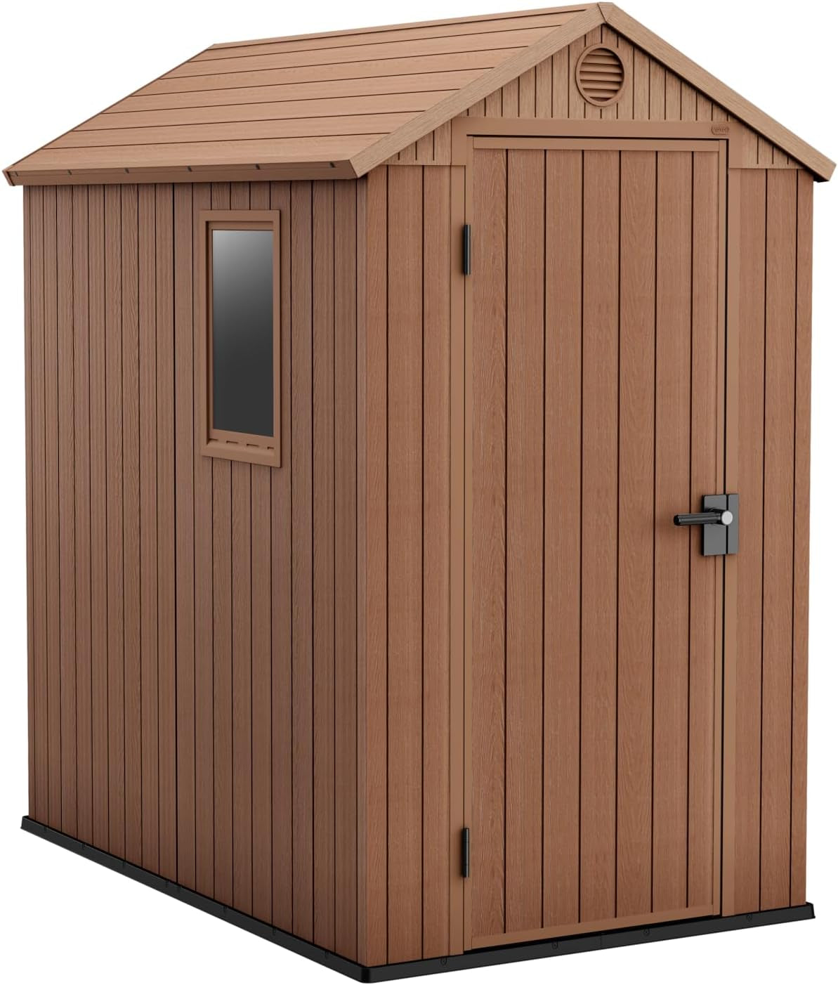 Abri de jardin Darwin 4X6 aspect bois naturel | Composite Evotech, résistant aux intempéries