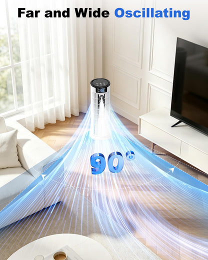 Refroidisseur d'air portable 4-en-1 avec télécommande, fonction brumisateur et minuterie