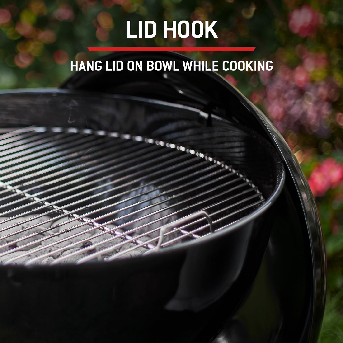 Barbecue boule charbon de bois 57cm avec thermomètre de couvercle et système de nettoyage One-Touch