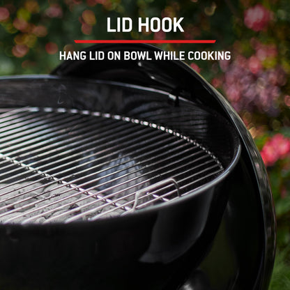 Barbecue boule charbon de bois 57cm avec thermomètre de couvercle et système de nettoyage One-Touch