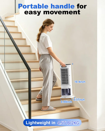 Refroidisseur d'air portable 4-en-1 avec télécommande, fonction brumisateur et minuterie