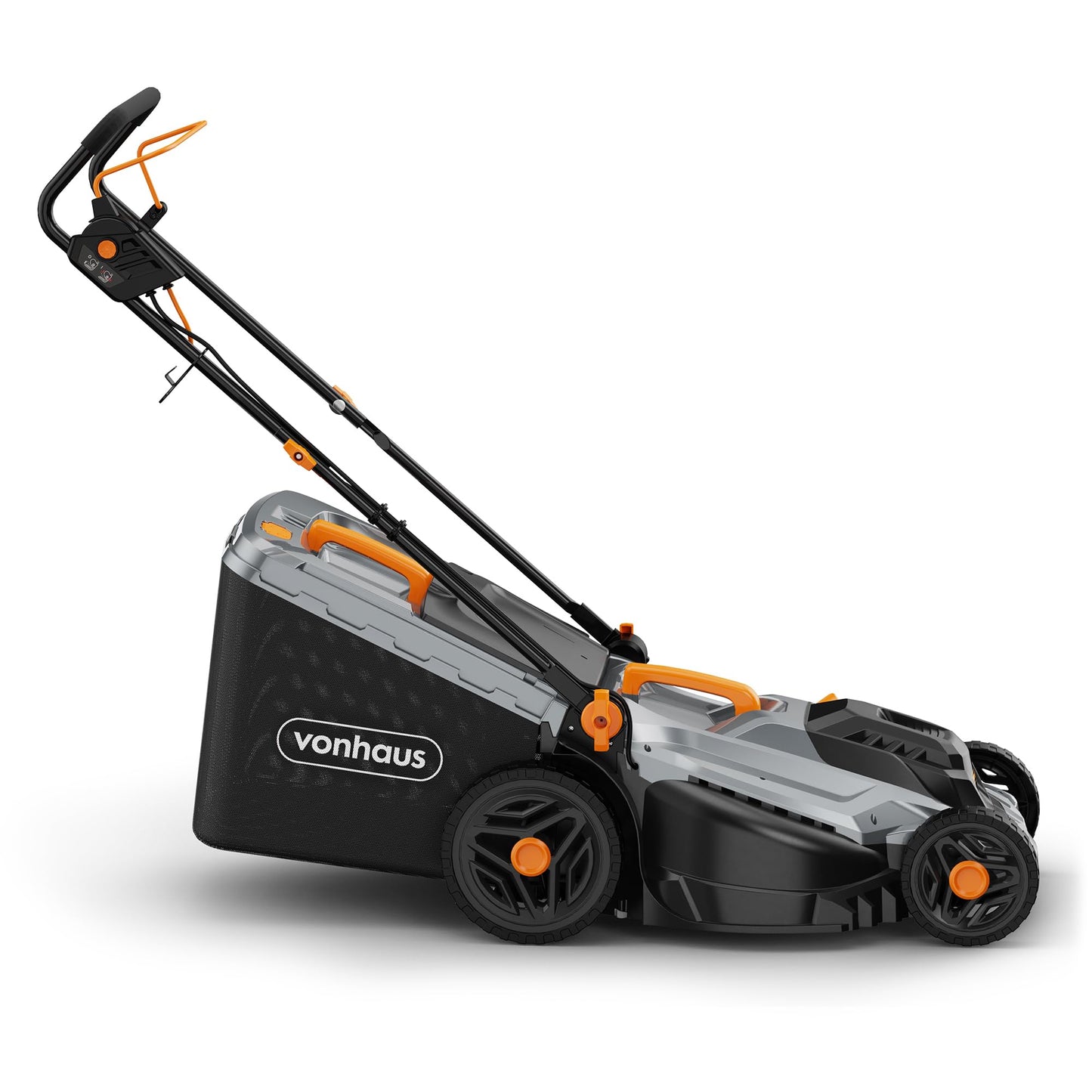 Tondeuse à gazon électrique 1600W avec bac de ramassage 42L et hauteurs de coupe réglables