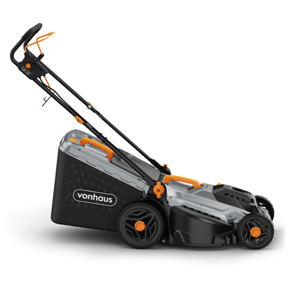Tondeuse à gazon électrique 1600W avec bac de ramassage 42L et hauteurs de coupe réglables