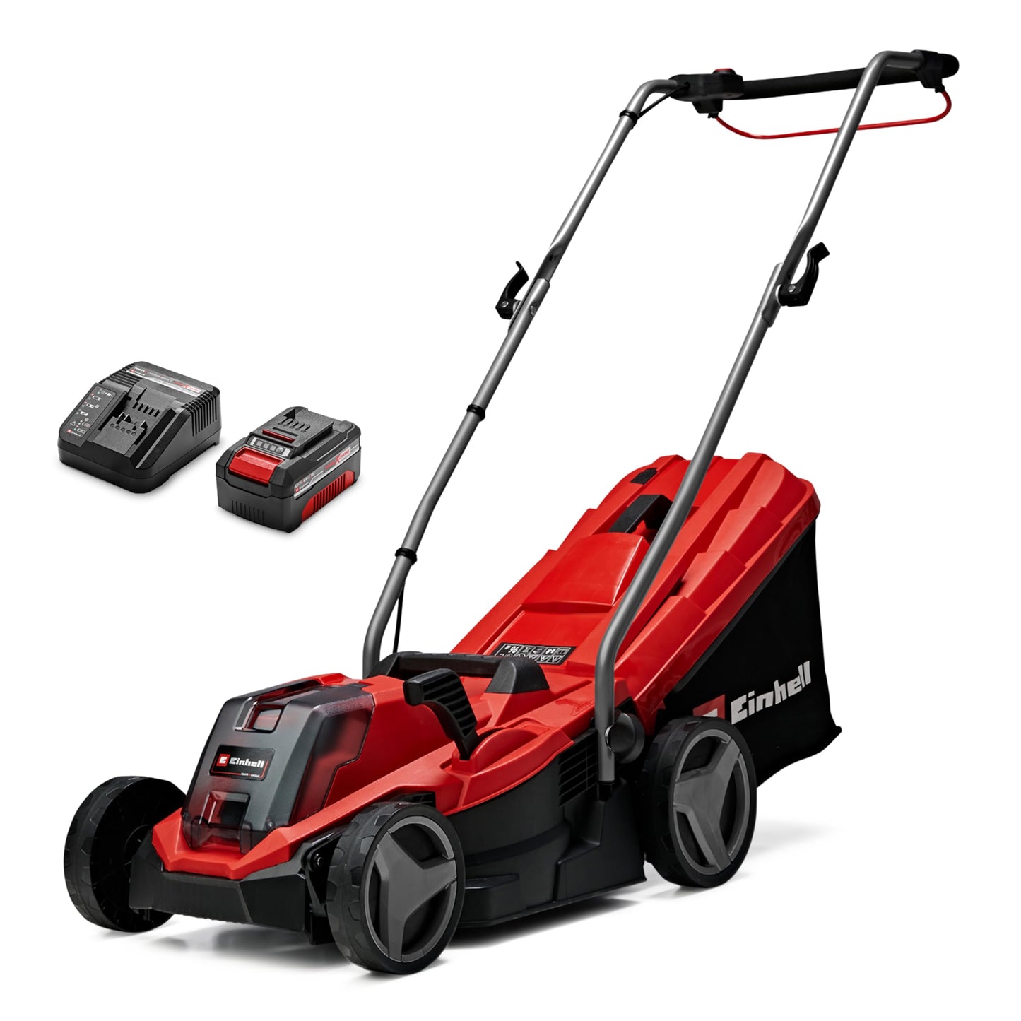 Tondeuse à gazon sans fil 18 V avec moteur sans balais, batterie et hauteurs de coupe réglables