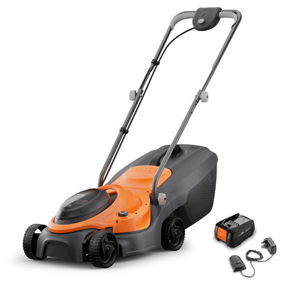 Tondeuse sans fil 18 V avec batterie, chargeur et bac de ramassage 30 L