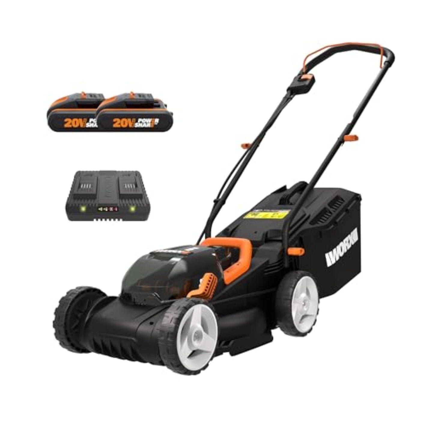 Tondeuse à gazon sans fil 40V avec batteries, chargeur et conception de coupe-bordures