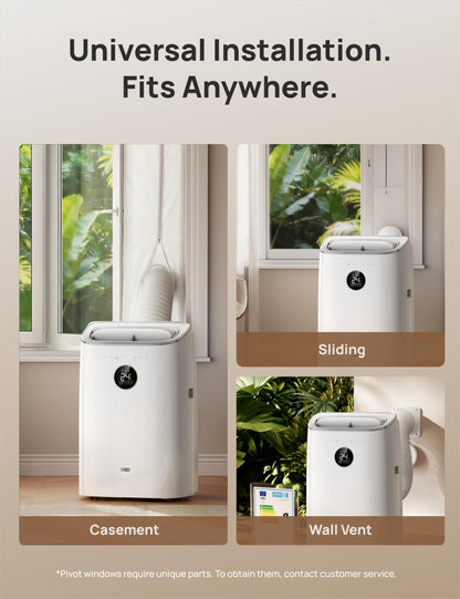 Climatiseur intelligent et portable avec modes refroidissement, ventilateur et déshumidificateur