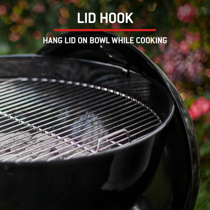 Barbecue Boule au Charbon de Bois de 47 cm avec Thermomètre sur Couvercle et Système de Nettoyage One-Touch