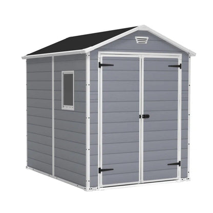 Abri de jardin en métal à toit double pente 1,83 m l. x 2,44 m P.