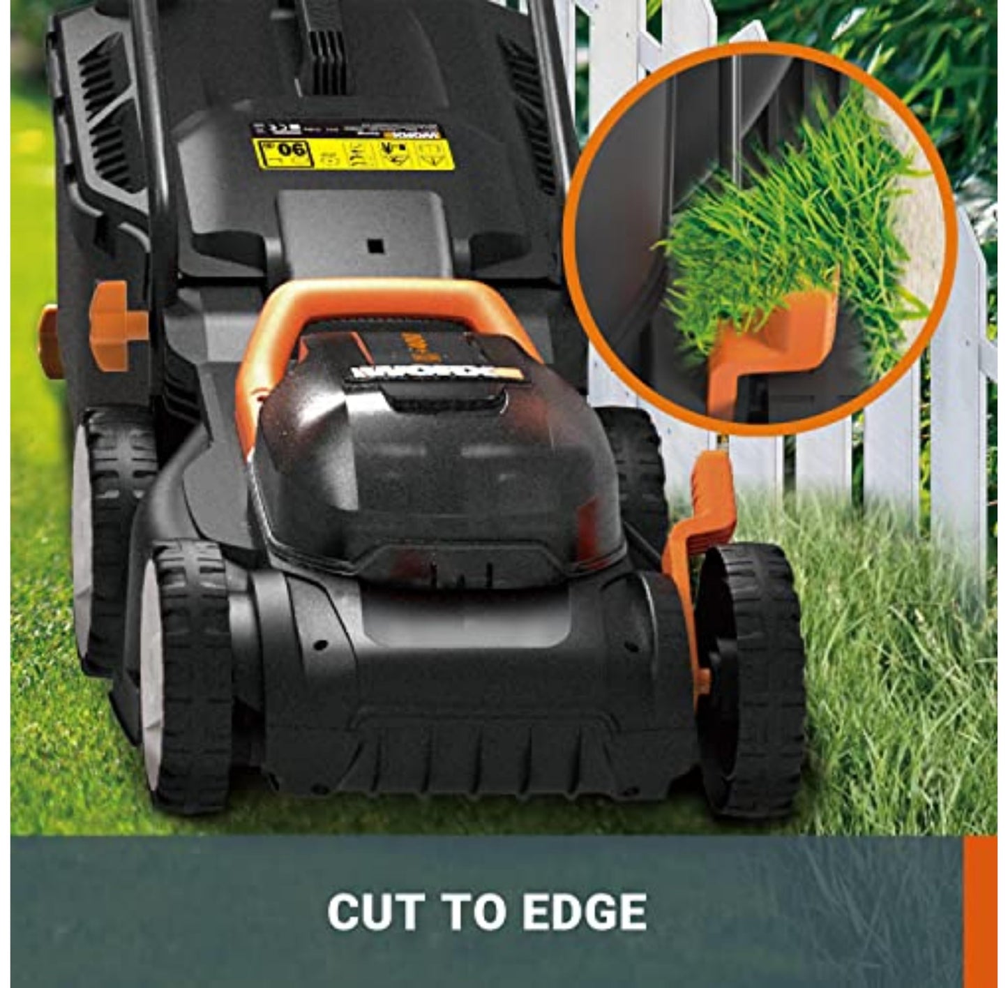 Tondeuse à gazon sans fil 40V avec batteries, chargeur et conception de coupe-bordures