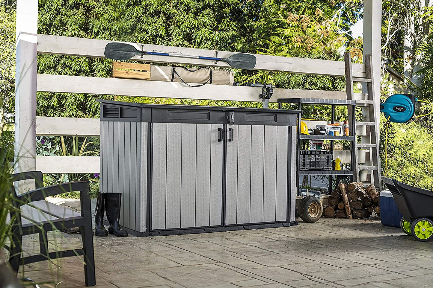 Abri de jardin Keter Grande Store 2020L – Gris, conception Duotech robuste