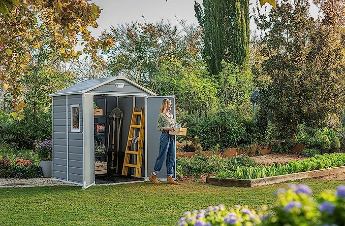 Abri de jardin extérieur Keter Manor 6 x 5 pieds à double porte