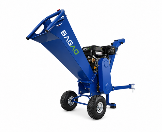Broyeur de Bois et de Végétaux Essence Bagao 212cc – Démarrage Électrique 7CV, Capacité de Branche 70mm, Broyeur de Jardin Robuste 4 Temps
