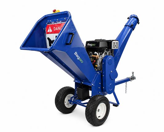 Déchiqueteuse de bois à essence robuste Bagao – Moteur 4 temps 15 CV 420 cm3, broyeur de jardin et déchiqueteuse de branches commercial
