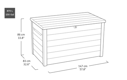 Keter Ontario, Coffre de Rangement, 870L