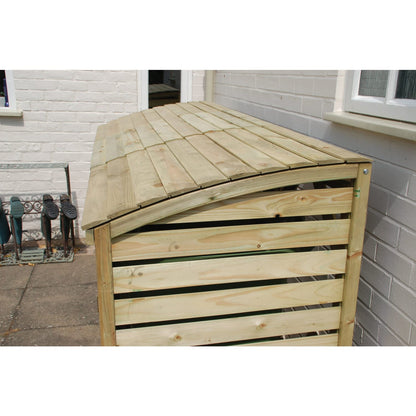 Abri de poubelles Rowlinson triple 2,4 x 0,9 m naturel