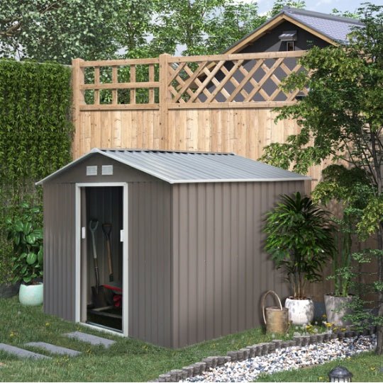 Grand abri de jardin extérieur avec portes doubles verrouillables