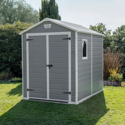 Abri de jardin en métal à toit double pente 1,83 m l. x 2,44 m P.