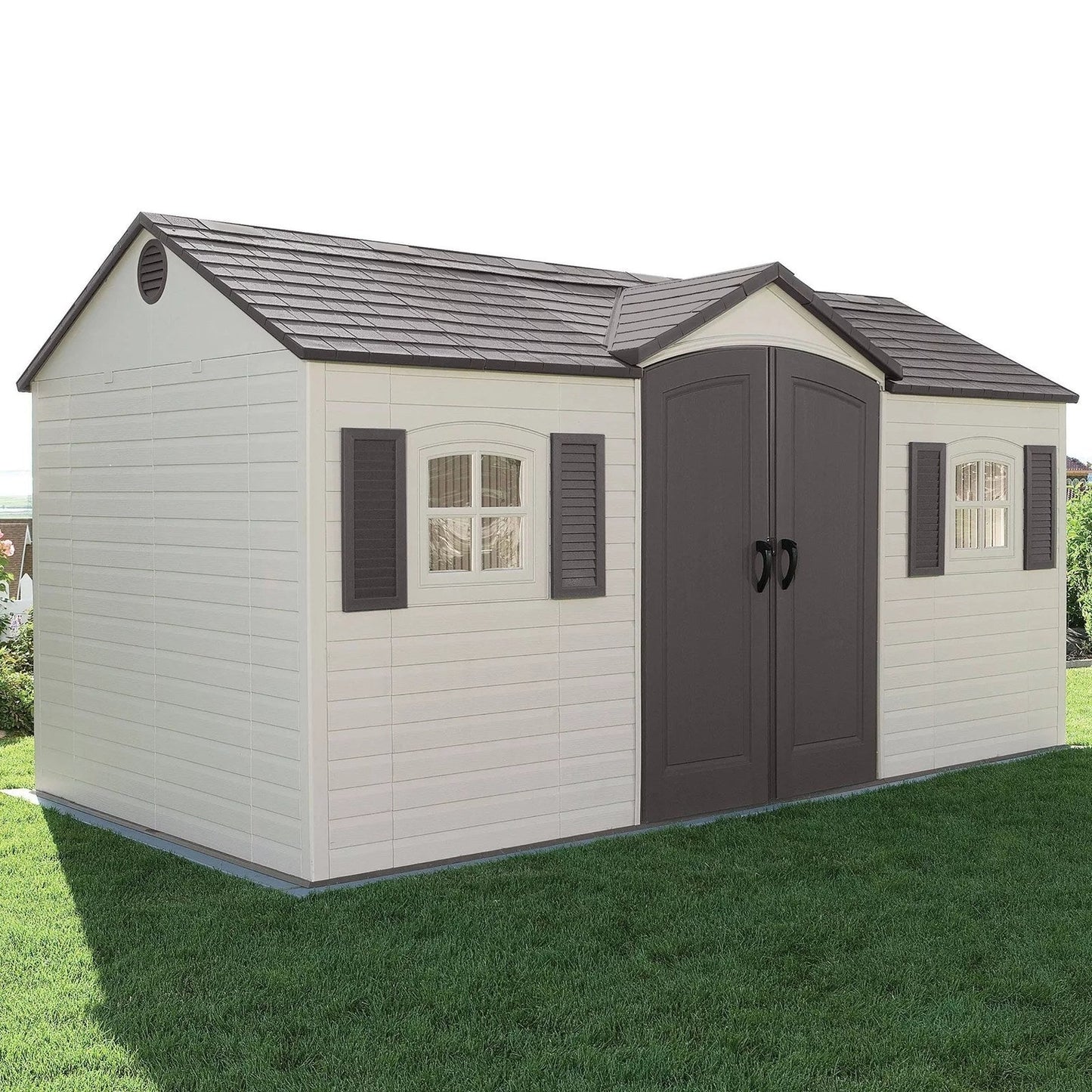 Abri de jardin en bois composite avec plancher inclus Heartland Coronado, 3,6 m x 2,4 m, avec pignon