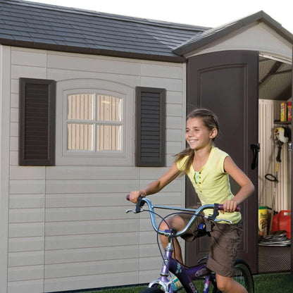 Abri de jardin en bois composite avec plancher inclus Heartland Coronado, 3,6 m x 2,4 m, avec pignon